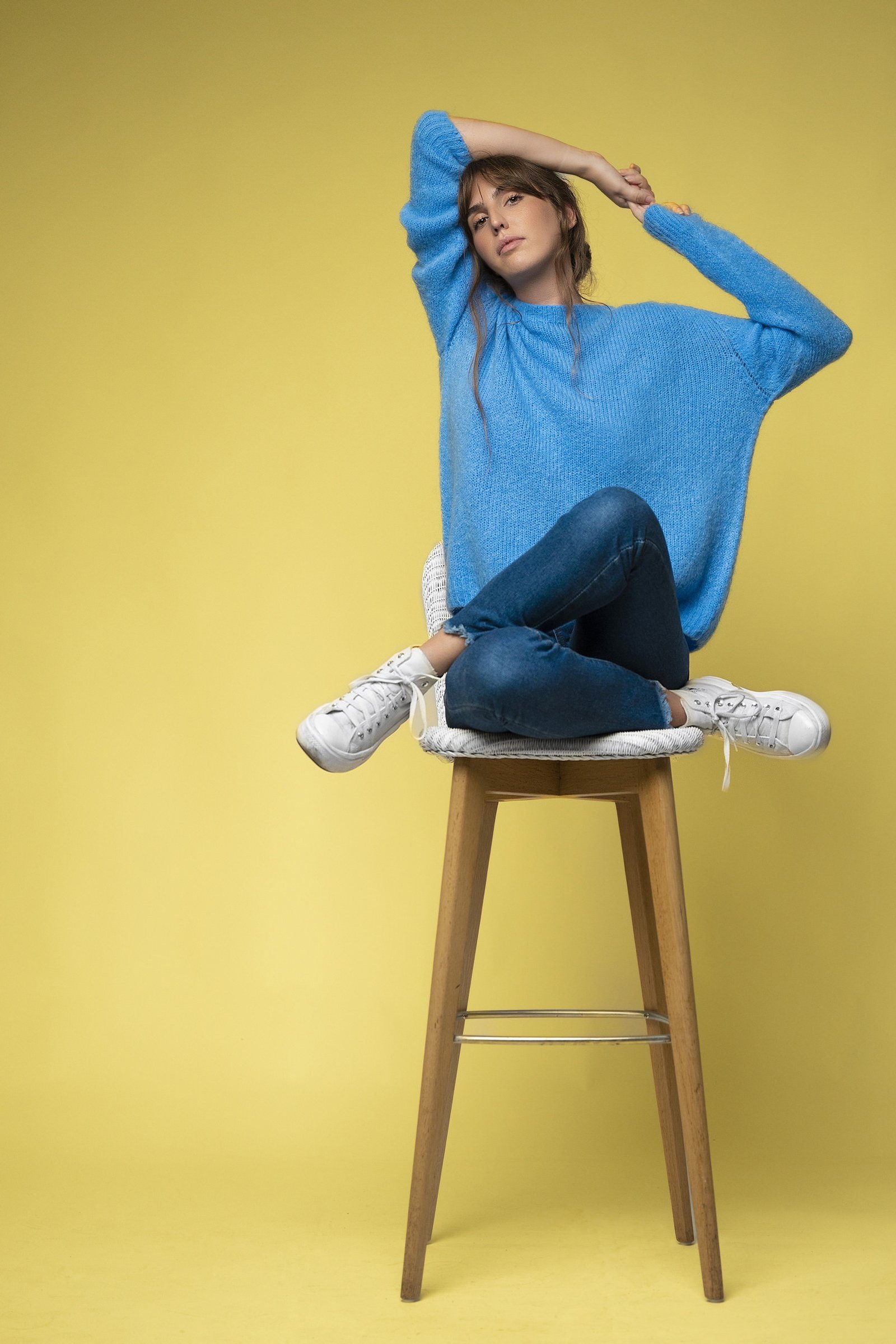 Alice lors d’un shooting publicitaire